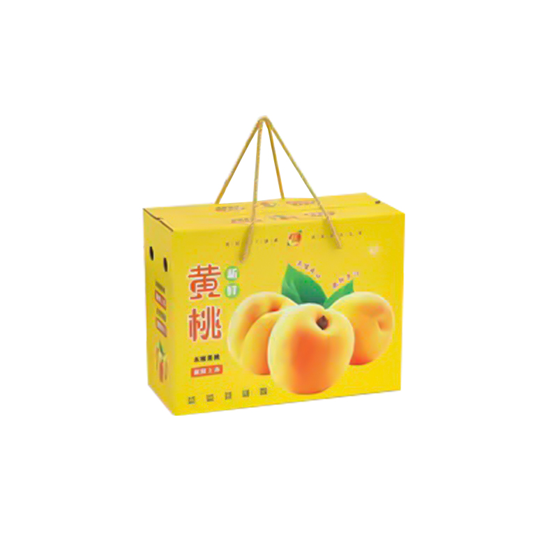 Yellow Peach Fruit Packing Box